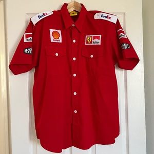 Tommy Hilfiger | Ferrari Vintage Logo Racing Shirt | Mens | short sleeve | XXL